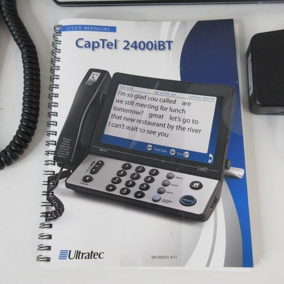 CapTel 2400IBT Ultratec Captioned Hearing Impaired Touch Screen Telephone - Picture 9 of 10
